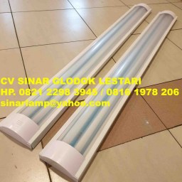 Kap Lampu RM Polos Cover TL LED 2x18 watt